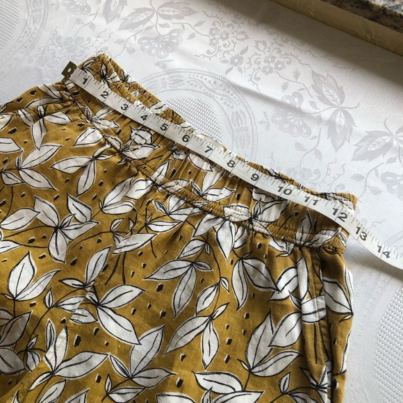 Rachel Zoe Mustard/White Floral Pants Women’s Size XS 100% Linen Bohemian Style - Picture 9 of 16